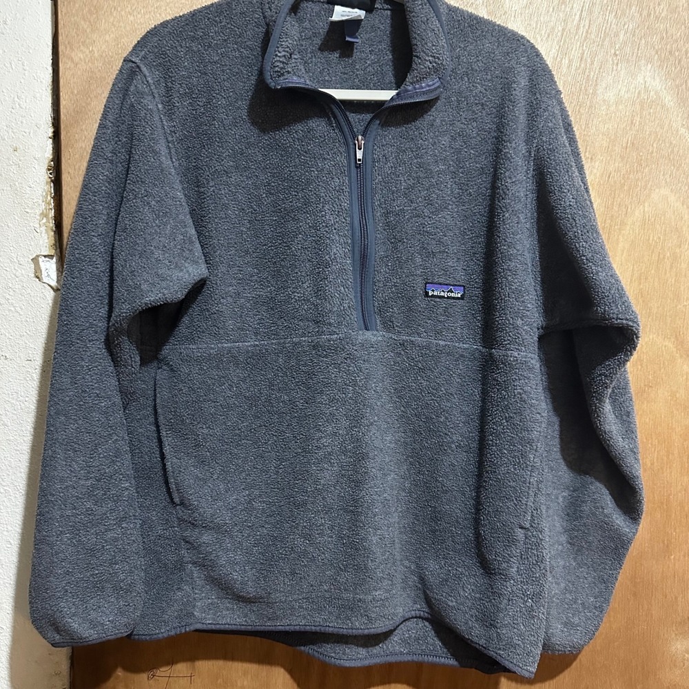Patagonia Synchilla Fleece Quarter Zip Pullover Gray Medium Womens
